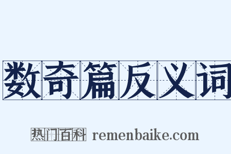 数奇篇反义词是什么意思的图片